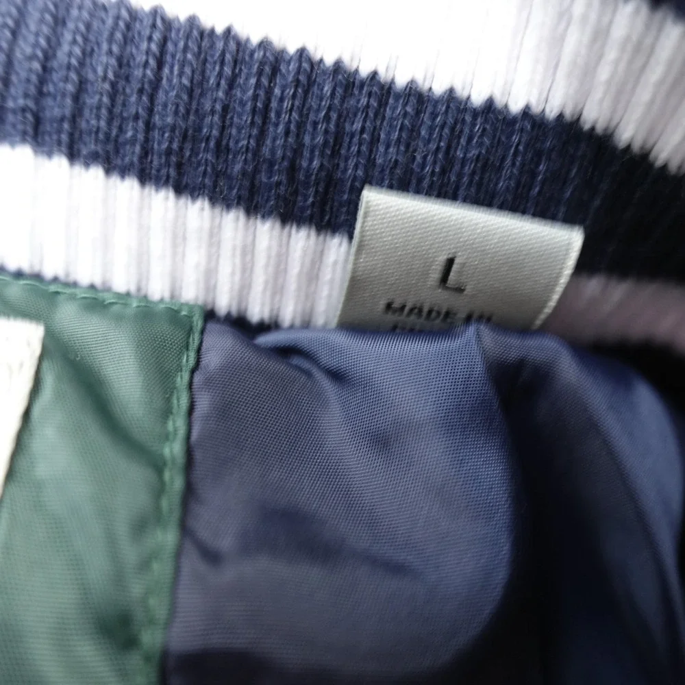 NEW Levis Jacket Mens L Green Blue Puffer Coat‎ Varsity Bomber Quilted Insulated